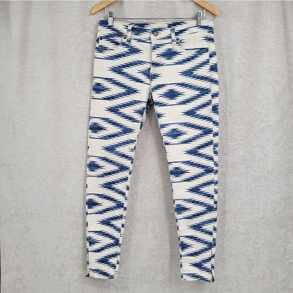 Ralph Lauren Denim & Supply Aztec Navajo Skinny JeansâBlue White Women's 29